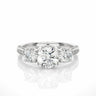 1.90 Ct Round Cut Prong Setting Lab Diamond 3 Stone Engagement Ring In White Gold