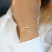 0.55 Ct Round Cut Bar Setting Diamond Bracelet