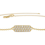 0.50 Ct Round Cut Bar Setting Diamond Bracelet In Yellow Gold