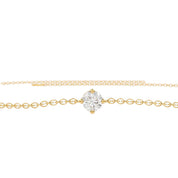 2 Ct Round Cut Prong Set Solitaire Lab Diamond Bracelet 18K Yellow Gold