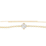 2 Carat Round Cut Solitaire Lab Diamond Bracelet In Yellow Gold