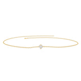 2 Carat Round Cut Solitaire Lab Diamond Bracelet In Yellow Gold