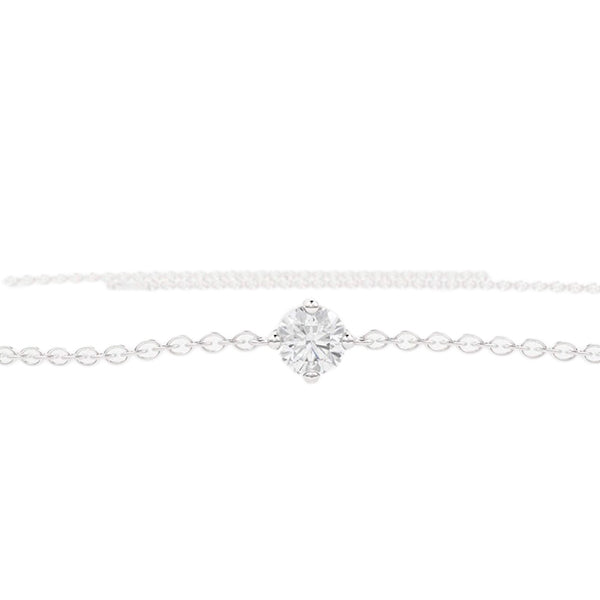 2 Ct Round Cut Prong Set Solitaire Lab Diamond Bracelet
