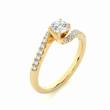 0.65 Carat Diamond Bypass Ring Yellow Gold