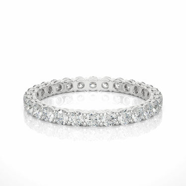 1.15 Ct Round Cut Prong Setting Diamond Eternity Band In White Gold