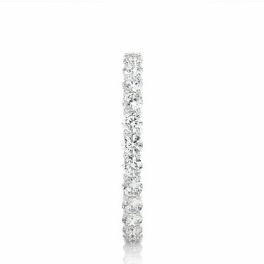 1.15 Ct Round Cut Pave Set Lab Diamond Eternity Wedding Band In White Gold