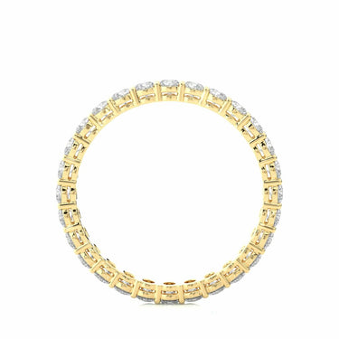 1.15 Ct Round Cut Prong Setting Diamond Eternity Band In Yellow Gold