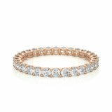 1.05 Ct Round Cut Prong Set Diamond Eternity Band In Yellow Gold