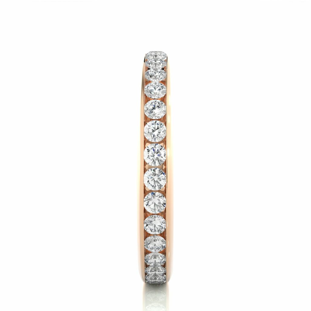 1.12 Ct Round Cut Channel Set Diamond Eternity Wedding Band