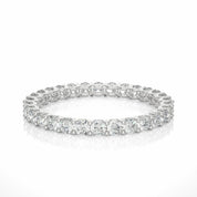 1.05 Ct Round Cut Shared Prong Diamond Eternity Band In Rose Gold White