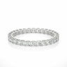 1.05 Ct Round Cut Prong Setting Lab Diamond Eternity Band In White Gold