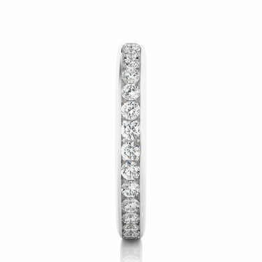 1Ct Round Channel Set Lab Diamond Eternity Wedding Band White Gold