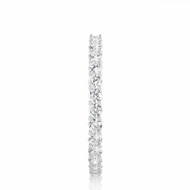 1.05 Ct Round Cut Prong Setting Lab Diamond Eternity Band In White Gold