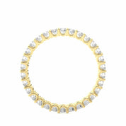 1.05 Ct Round Cut Shared Prong Diamond Eternity Band In Yellow Gold