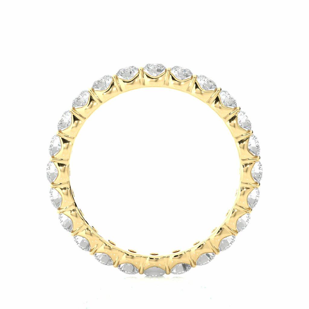 1.10 Ct Round Bar Set Lab Diamond Eternity Wedding Band