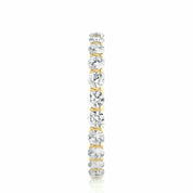 1.10 Ct Round Bar Set Lab Diamond Eternity Wedding Band