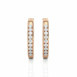 0.52 Ct Round Cut Bezel Setting Diamond Earrings In Yellow Gold