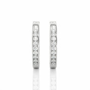 0.52 Ct Round Cut Bezel Setting Diamond Earrings In Yellow Gold 950 Platinum Natural Diamond