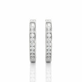 0.52 Ct Round Cut Bezel Setting Diamond Earrings In Yellow Gold