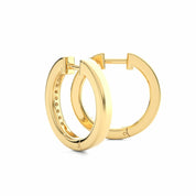 0.52 Ct Round Cut Bezel Setting Diamond Earrings In Yellow Gold
