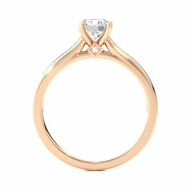 0.75 Ct Round Diamond Solitaire Ring Rose Gold