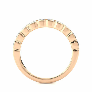 1 Ct Channel Setting Lab Diamond Wedding Band In Rose Gold