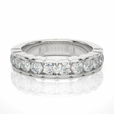 1 Ct Channel Setting Lab Diamond Wedding Band In White Gold
