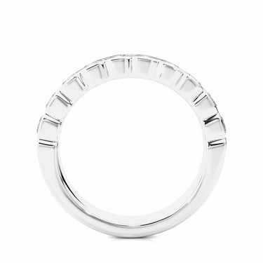 1 Ct Round Cut Channel Set Lab Diamond Wedding Band In White Gold