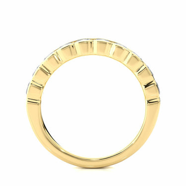 1 Ct Channel Setting Lab Diamond Wedding Band In Yellow Gold