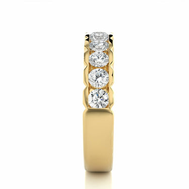 1 Ct Channel Setting Lab Diamond Wedding Band In Yellow Gold