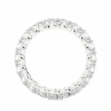 2.00 Carat Round Diamond Bar Prong Eternity Band In White Gold