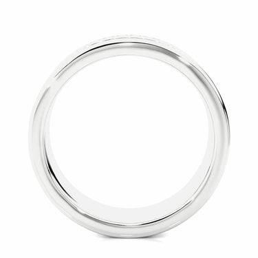 Bande de diamants de laboratoire bruts doubles sertis de canaux ronds de 0,50 ct en or blanc 