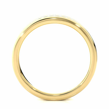 0.50 Carat Double Raw Channel Setting Diamond Band In Yellow Gold