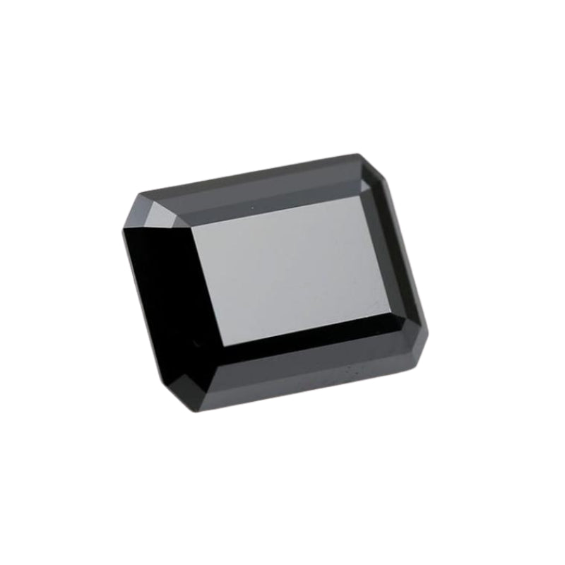9 X 7 Mm Emerald Cut Natural Black Diamond