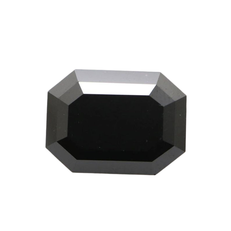 Natural 8 X 6 Mm Black Diamond Emerald Cut