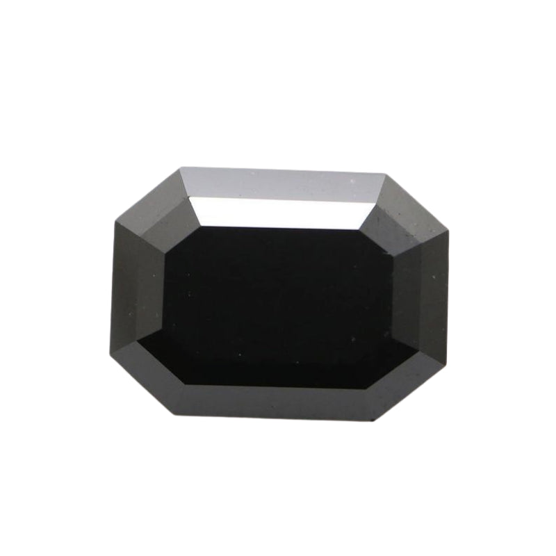 3 Carat Emerald Cut Natural Black Diamond