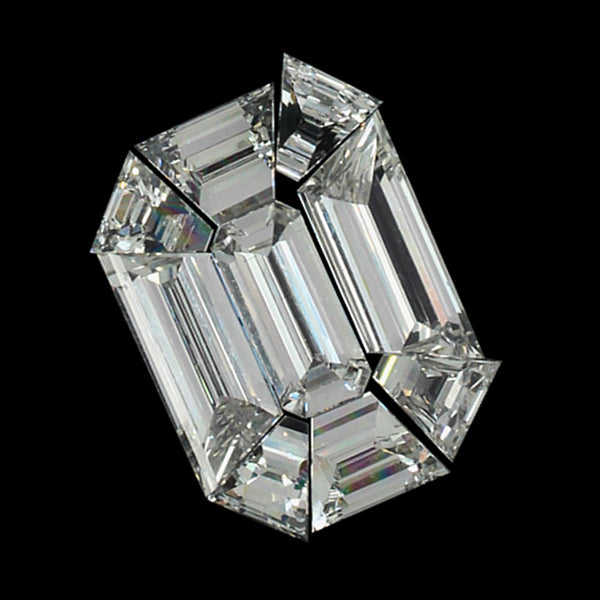 9 Pcs Emerald Shape Pie Cut Diamond