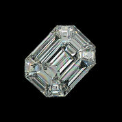 9 Pcs Emerald Shape Pie Cut Diamond