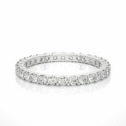 1.05 Ct Round Cut Prong Set Lab Diamond Eternity Wedding Band 950 Platinum Natural Diamond Eternity Wedding Rings