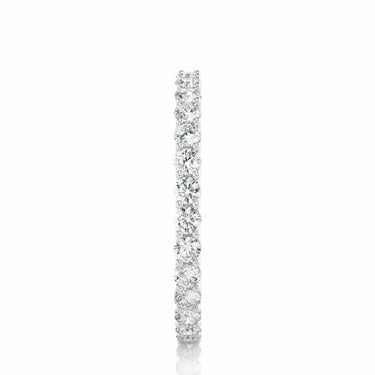 Alliance d'éternité avec diamants de laboratoire sertis pavés ronds de 0,90 ct en or blanc 