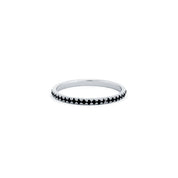 0.49 Ct Round Cut Black Diamond Eternity Band Black Diamond Wedding Rings
