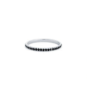 0.49 Ct Round Cut Black Diamond Eternity Band Black Diamond Wedding Rings