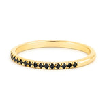 0.49 Ct Round Cut Black Diamond Eternity Band