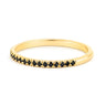 0.30 Ct Round Cut Bar Setting Black Diamond Eternity Band In Yellow Gold