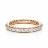 1.05 Carat Round Cut French Setting Diamond Eternity Band In Rose Gold
