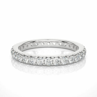 1.05 Carat French Set Lab Diamond Eternity Band in White Gold