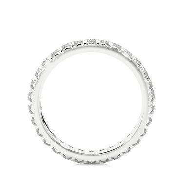 1.05 Ct Round Cut Prong Set Lab Diamond Eternity Band in White Gold