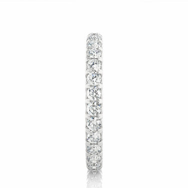 1.05 Ct Round Cut Prong Set Lab Diamond Eternity Band in White Gold