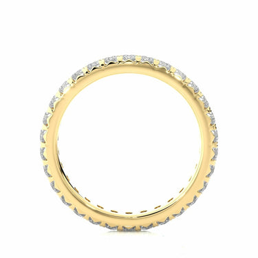 1.05 Carat Round Cut French Setting Diamond Eternity Band In Yellow Gold