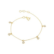 0.54 Carat Diamond Station Bracelet in Yellow Gold 18K Yellow Gold Natural Diamond